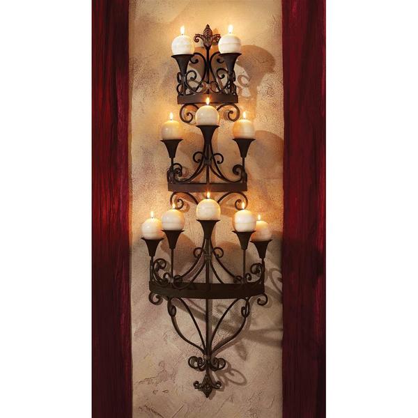Design Toscano Carbonne Candle Chandelier Wall Sconce MH21163